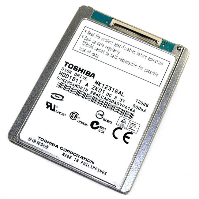 MK1231GAL | Toshiba  120 GB 1.8 Internal Hard Drive - IDE Ultra ATA/100 (ATA-6) - 4200 rpm - 8 MB Buffer