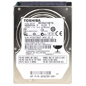 MK2561GSYN | Toshiba 250GB 7200RPM SATA 3Gb/s 16MB Cache 2.5-inch Notebook Hard Drive