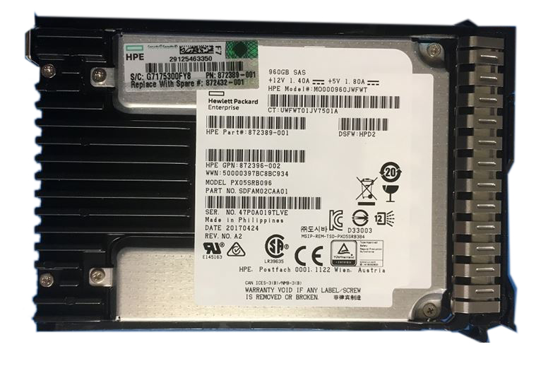MO000960JWFWT | HPE 960GB SAS 12Gb/s Read-intensive 2.5-inch (SFF) Hot-pluggable SC Digitally Signed Firmware Solid State Drive