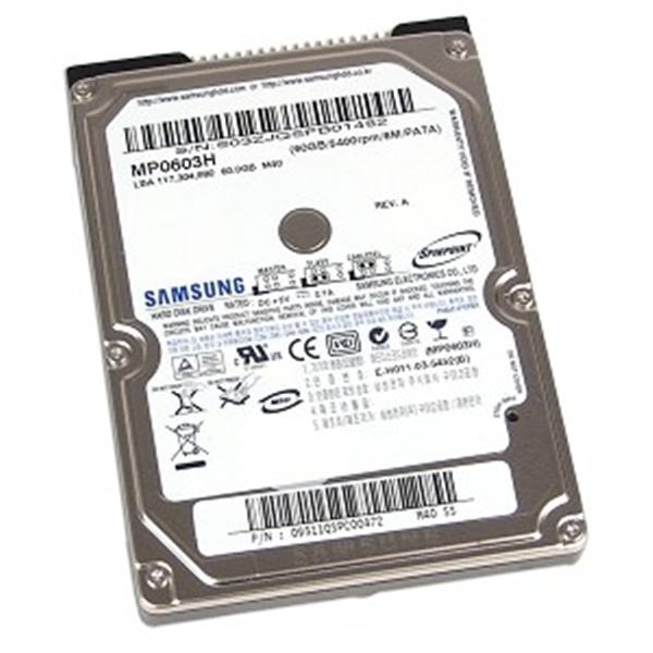 MP0603H | Samsung Spinpoint M40 60GB 5400RPM ATA-100 8MB Cache 2.5-inch Internal Hard Drive