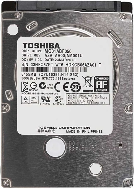 MQ01ABF050H | Toshiba 500GB 5400RPM SATA 6Gb/s 32MB Cache 2.5-inch 7MM Internal Solid State Hybrid Drive