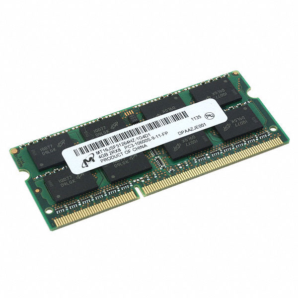 MT16JSF51264HZ-1G4D1 | Micron 4GB PC3-10600 DDR3-1333MHz non-ECC Unbuffered CL9 204-Pin SoDIMM Memory Module