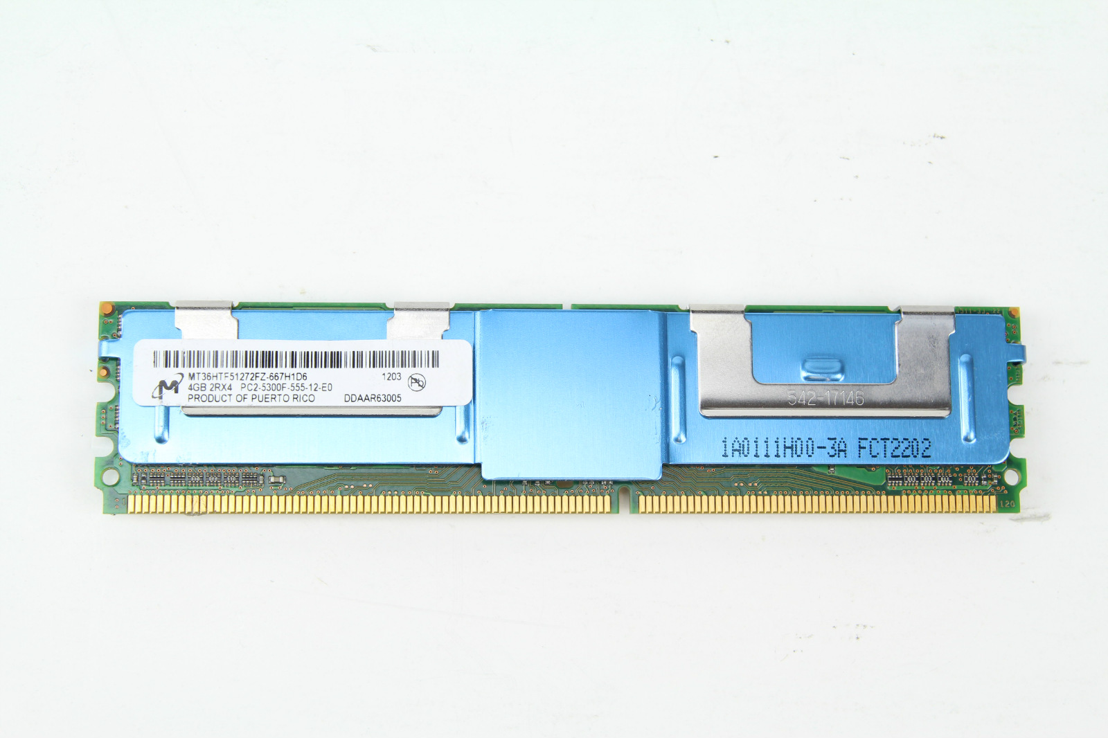 MT36HTF51272FZ-667H1 | Micron 4GB PC2-5300F DDR2-667 2RX4 ECC Registered DIMM Memory Module