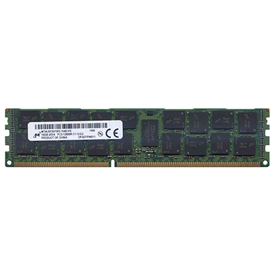 MT36JSF2G72PZ-1G6D1FF | Micron 16GB (1X16GB) 1600MHz PC3-12800 CL11 ECC Registered Dual Rank 1.5V DDR3 SDRAM 240-Pin DIMM Memory Module for Server