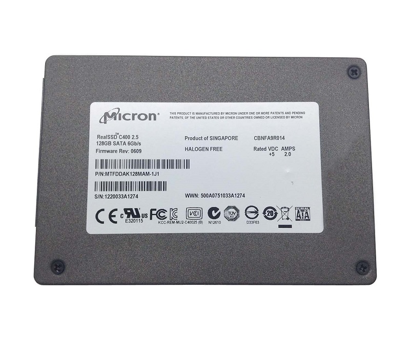 MTFDDAC128MAM-1J1 | Micron RealSSD C400 128GB SATA 6GB/s MLC NAND Flash 2.5-inch Solid State Drive