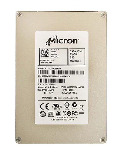 MTFDDAK256MAY | Micron M550 Series 256GB SATA 6Gbps 2.5-inch MLC NAND Flash Solid State Drive
