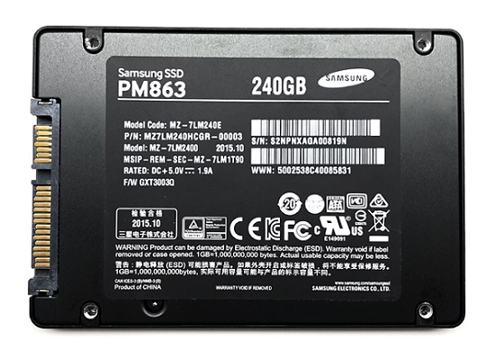 MZ-7KM240E | Samsung SM863 240GB SATA 6GB/s 2.5 inch Solid State Drive