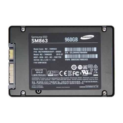 MZ-7KM960Z | Samsung SM863 Series 960GB MLC SATA 6Gbps (AES-256 / PLP) 2.5-inch Internal Solid State Drive (SSD)