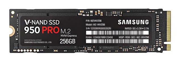 MZ-V5P256BW | Samsung PRO 950 Series 256GB SATA 6GB/s NVMe M.2 2280 Solid State Drive