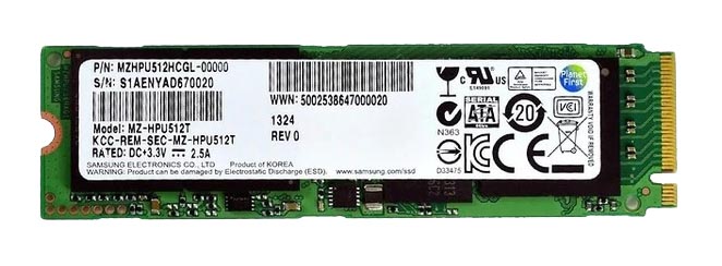 MZHPU512HCGL-00000 | Samsung XP941 512GB MLC PCI Express 2 x4 M.2 2280 512MB Cache Solid State Drive