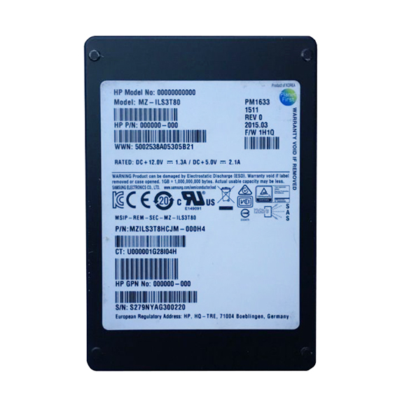 MZILS3T8HCJM-000H4 | Samsung PM1633A 3.84TB Triple-Level Cell SAS 12Gb/s 2.5-inch Solid State Drive