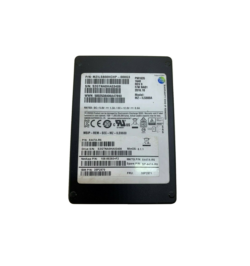 MZILS800AHCHP-000G3 | SamSung PM1635 800GB SAS 12Gb/s 2.5-inch Solid State Drive