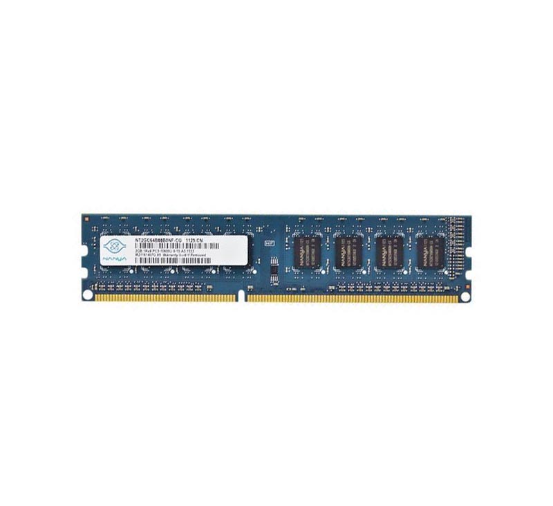NT2GC64B88G0NF-CG | Nanya 2GB DDR3-1333MHz PC3-10600 non-ECC Unbuffered CL9 240-Pin DIMM 1.35V Low Voltage Single Rank Memory Module
