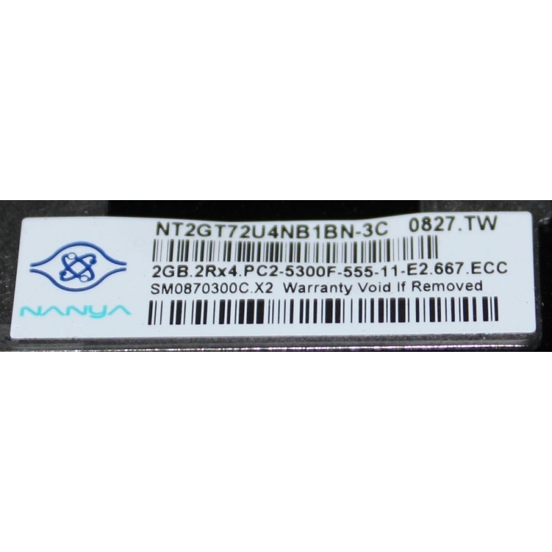 NT2GT72U4NB1BN-3C | Nanya 2GB (2RX4) PC2-5300F Fully Buffered ECC DDR2-667 Memory Module