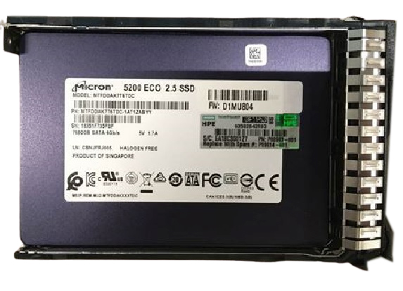 P08993-001 | HPE 7.68TB SATA 6Gb/s Read-intensive 2.5-inch (SFF) SC Hot-pluggable Digitally Signed Firmware Solid State Drive