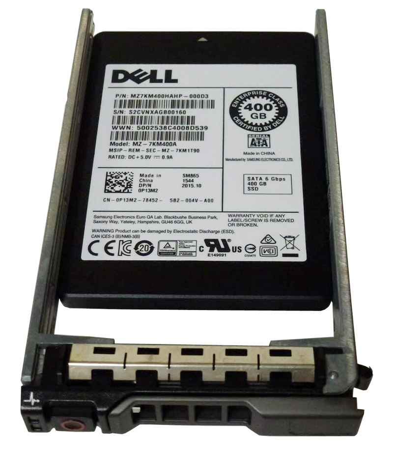 P13M2 | Dell 400GB SATA 6Gb/s 2.5-inch (SFF) Write Intensive Enterprise Class Solid State Drive for PowerEdge and PowerVault Server