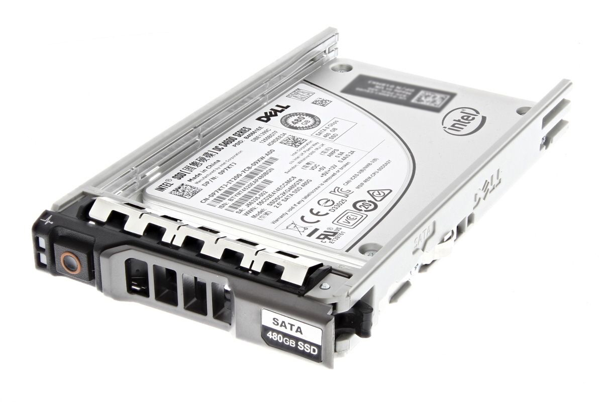 P7KTJ | Dell 480GB Mixed-use TLC SATA 6Gb/s 2.5-inch Hot-pluggable DC S4600 Series Solid State Drive for PowerEdge Server