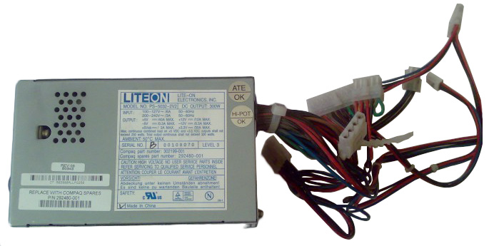 PS-5032-2V2 | HP 300-Watts 20-Pin ATX Internal Power Supply for ProLiant ML350 G1 Server PS-5032-2V2 | HP 300-Watts 20-Pin ATX Internal Power Supply for ProLiant ML350 G1 Server