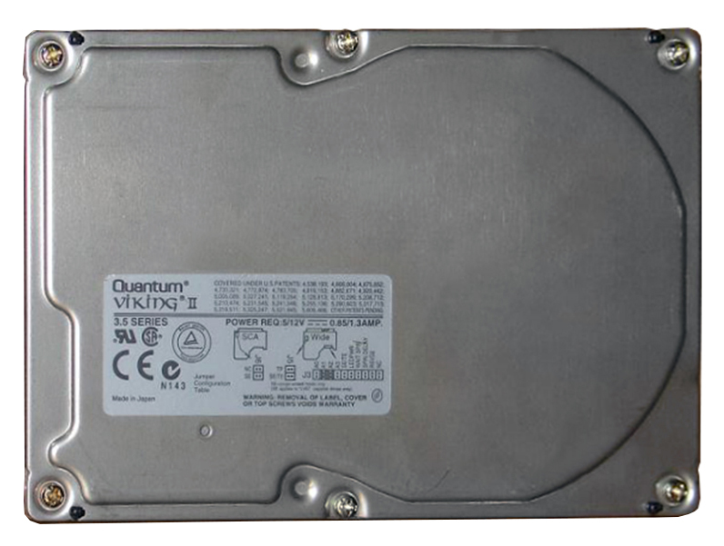 PX09J011 | Quantum 9.1GB 7200RPM 512KB BUFFER 80-Pin SCSI 3.5-inch Low Profile Hard Drive
