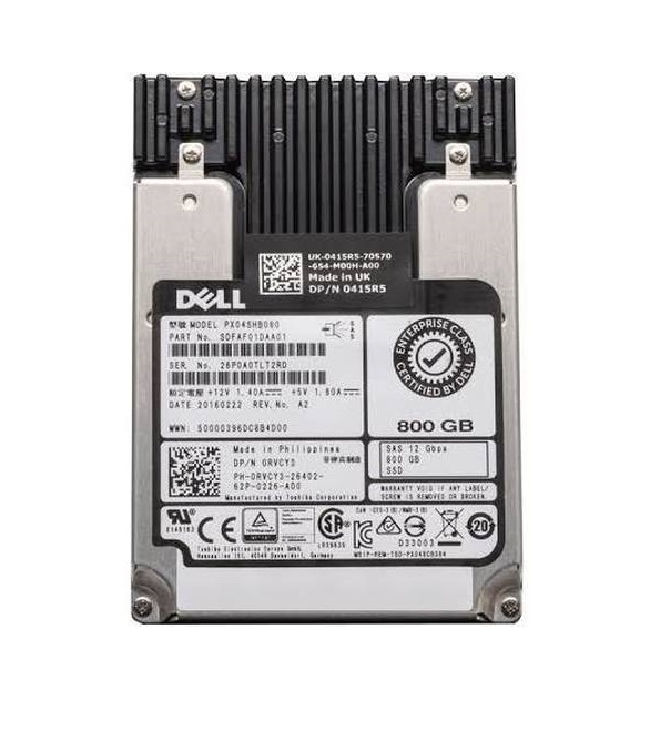 RVCY3 | Dell PX04SHB 800GB SAS 12Gb/s 2.5-inch WI MLC Enterprise Solid State Drive for R730 T430 R720 T420