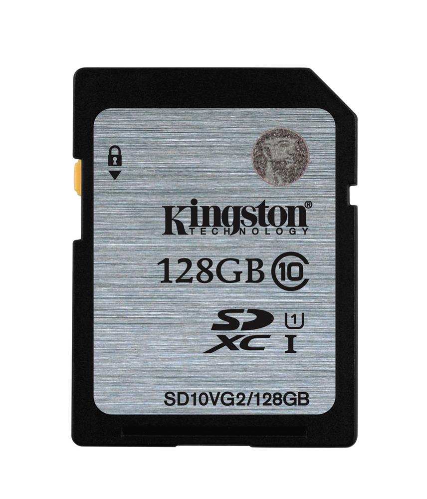 SD10VG2/128GB | Kingston 128GB Class 10 SDXC UHS-I 45MB/s Read Flash Memory Card