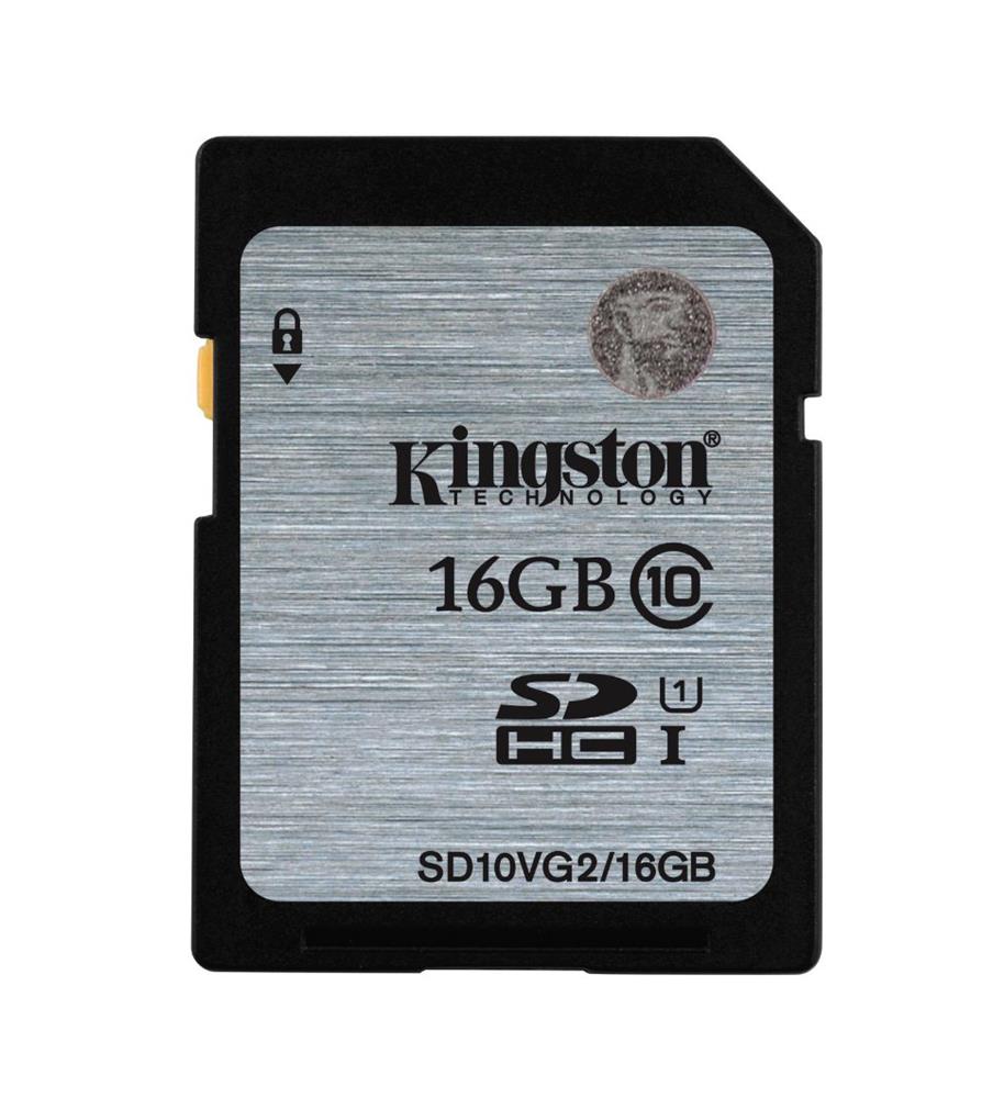 SD10VG2/16GB | Kingston 16GB Class 10 SDHC UHS-I 45MB/s Read Flash Memory Card