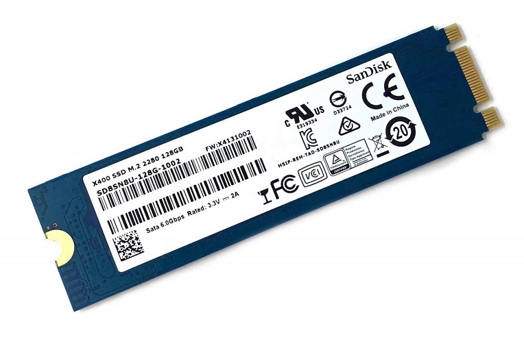 SD8SN8U-128G-1002 | SanDisk X400 Series 128GB SATA 6Gb/s M.2 2280 Solid State Drive