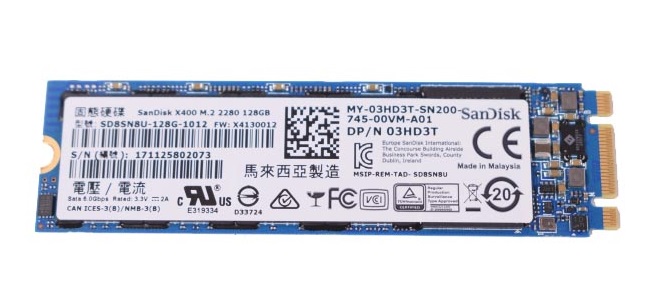 SD8SN8U-128G-1012 | SanDisk X400 Series 128GB SATA 6Gb/s M.2 2280 Solid State Drive