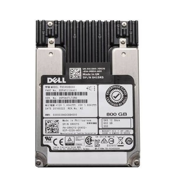 SDFAF01DAA01 | Toshiba PX04SHB 800GB SAS 12Gb/s 2.5-inch WI MLC Enterprise Solid State Drive for R730 T430 R720 T420