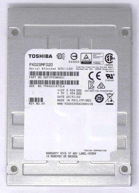 SDFCP93DAA01 | Toshiba 200GB 2.5-inch SAS 12Gb/s Mixed-use MLC Solid State Drive