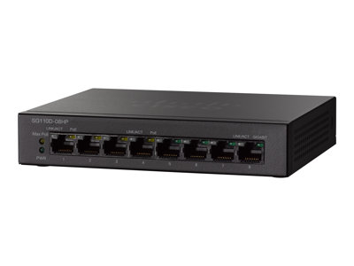 SG110D-08HP | Cisco SMB SG110D-08HP 8-Port PoE Gigabit Desktop Switch