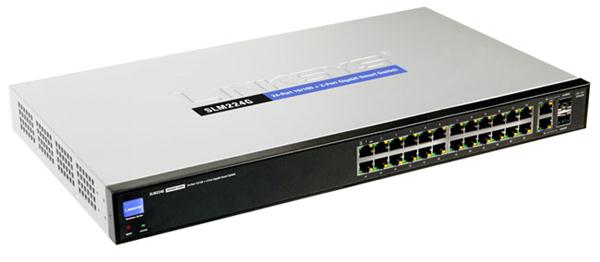 SLM224G | Linksys 24Port 10/100/1000 2Port Gigabit Smart Switch