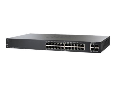 SLM224PT | Cisco Small Business Smart SF200-24P Switch 12 PoE Ethernet-Ports and 12 Ethernet-Ports and 2 Combo Gigabit SFP-Ports