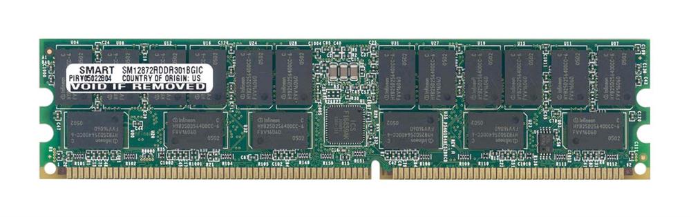 SM12872RDDR301BGIC | Smart Modular 1GB DDR-333MHz PC2700 ECC Registered CL2 184-Pin DIMM 2.5V Memory Module