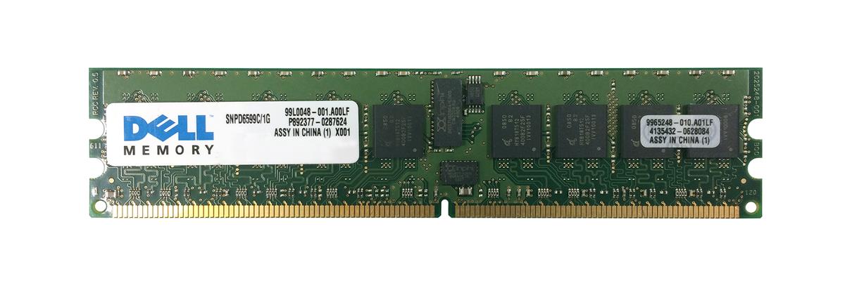 SNPD6599C/1G | Dell 1GB DDR2-400MHz PC2-3200 ECC Registered CL3 240-Pin DIMM 1.8V Memory Module SNPD6599C/1G | Dell 1GB DDR2-400MHz PC2-3200 ECC Registered CL3 240-Pin DIMM 1.8V Memory Module