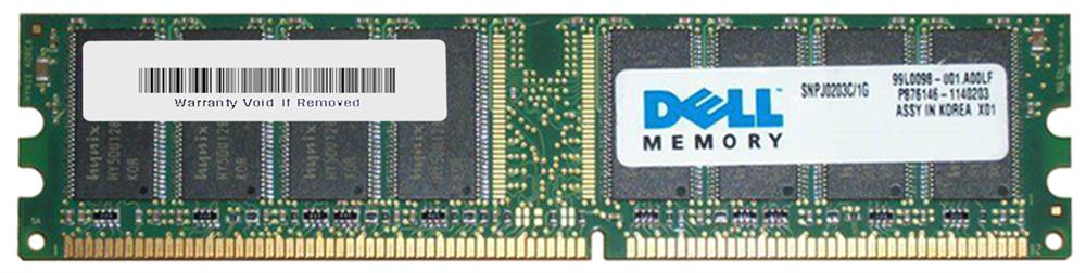 SNPJ0203C/1G | Dell 1GB DDR-400MHz PC3200 non-ECC Unbuffered CL3 184-Pin DIMM 2.5V Memory Module