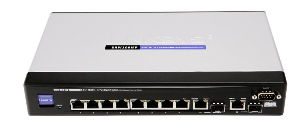 SRW208MP-OB | Cisco SRW208MP 8-Port 10/100Mbps Ethernet Switch