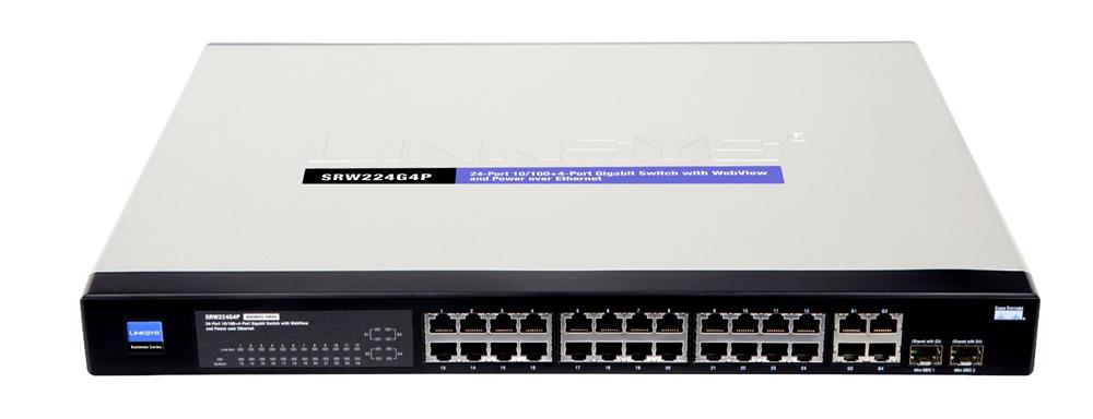 SRW224G4P-OB | Cisco SRW224G4P 24-Port 10/100Mbps PoE 4 x Gigabit Ethernet Managed Switch