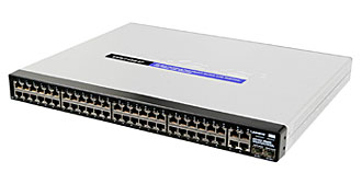 SRW248G4P | Linksys 48-Port 10/100 + 4-Port Managed Gigabit Ethernet Switch