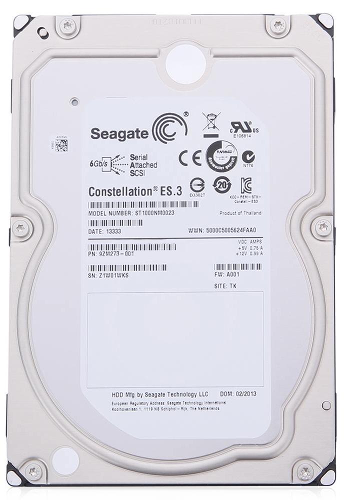 ST1000NM0023 | Seagate 1TB 7200RPM SAS Gbps 3.5 128MB Cache Constellation Hard Drive