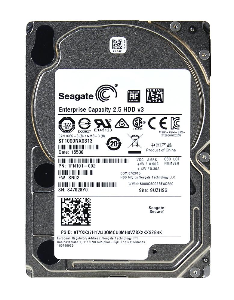ST1000NX0313 | Seagate 1TB 7200RPM SATA Gbps 2.5 128MB Cache Enterprise Hard Drive