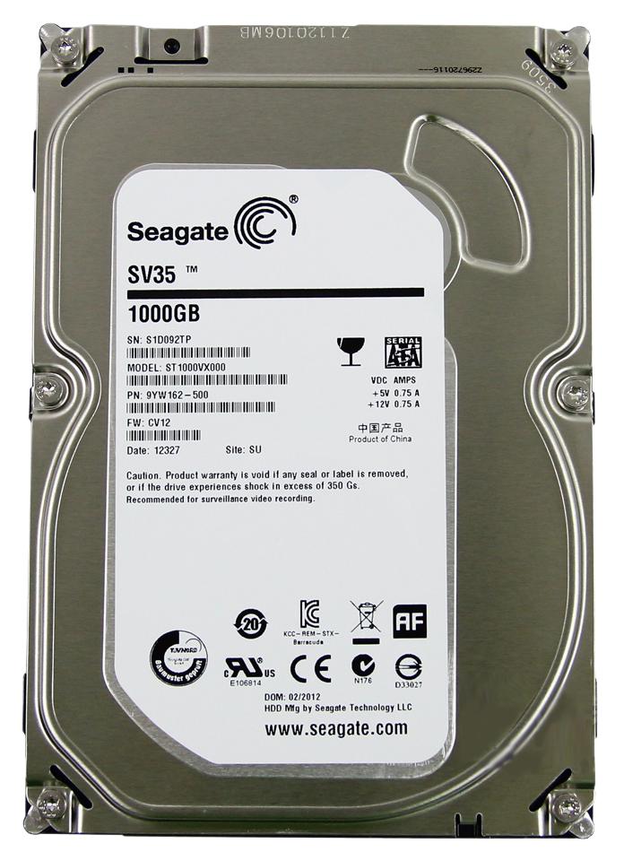 ST1000VX000 | Seagate 1TB 7200RPM SATA Gbps 3.5 64MB Cache SV35 Hard Drive