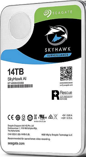 ST14000VE0008 | Seagate SkyHawk AI 14TB 7200RPM SATA 6Gb/s 256MB Cache 512E 3.5-inch Internal Hard Drive