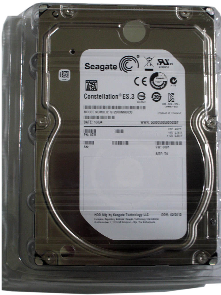 ST2000NM0033 | Seagate Constellation 2TB 7200RPM SATA 6Gb/s 3.5-inch 128MB Cache Enterprise Hard Drive
