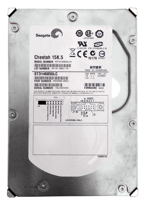 ST3146855LC | Seagate Cheetah 146.80GB 15000RPM Ultra-320 SCSI 80-Pin 16MB Cache 3.5-inch Low-profile Hard Drive