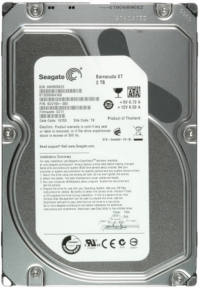 ST32000641AS | Seagate Barracuda XT 2TB 7200RPM SATA 6Gb/s 64MB Cache 3.5-inch Internal Hard Drive ST32000641AS | Seagate Barracuda XT 2TB 7200RPM SATA 6Gb/s 64MB Cache 3.5-inch Internal Hard Drive