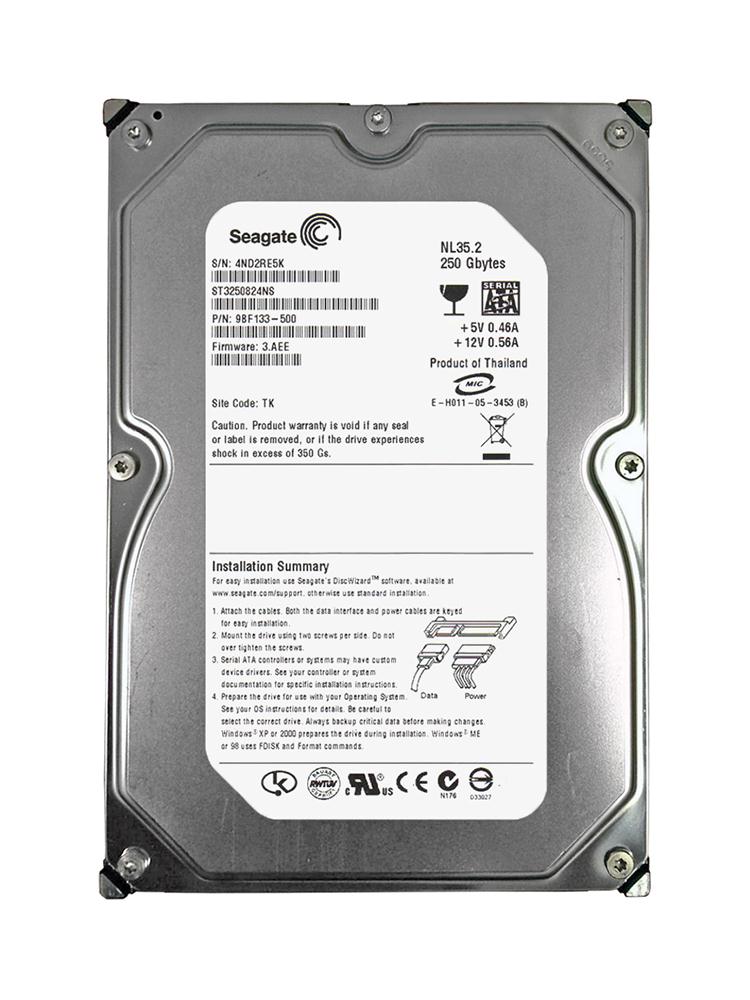 ST3250824NS | Seagate 250GB 7200RPM SATA Gbps 3.5 8MB Cache NL35.2 Hard Drive ST3250824NS | Seagate 250GB 7200RPM SATA Gbps 3.5 8MB Cache NL35.2 Hard Drive