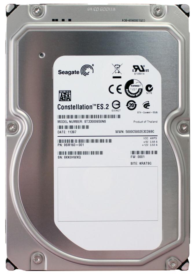 ST33000650NS | Seagate 3TB 7200RPM SATA Gbps 3.5 64MB Cache Constellation ES.2 Hard Drive