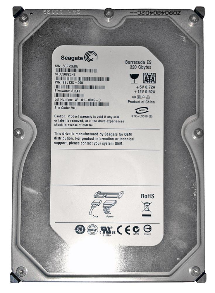 ST3320820NS | Seagate 320GB 7200RPM SATA 3 Gbps 3.5 8MB Cache Barracuda Hard Drive ST3320820NS | Seagate 320GB 7200RPM SATA 3 Gbps 3.5 8MB Cache Barracuda Hard Drive