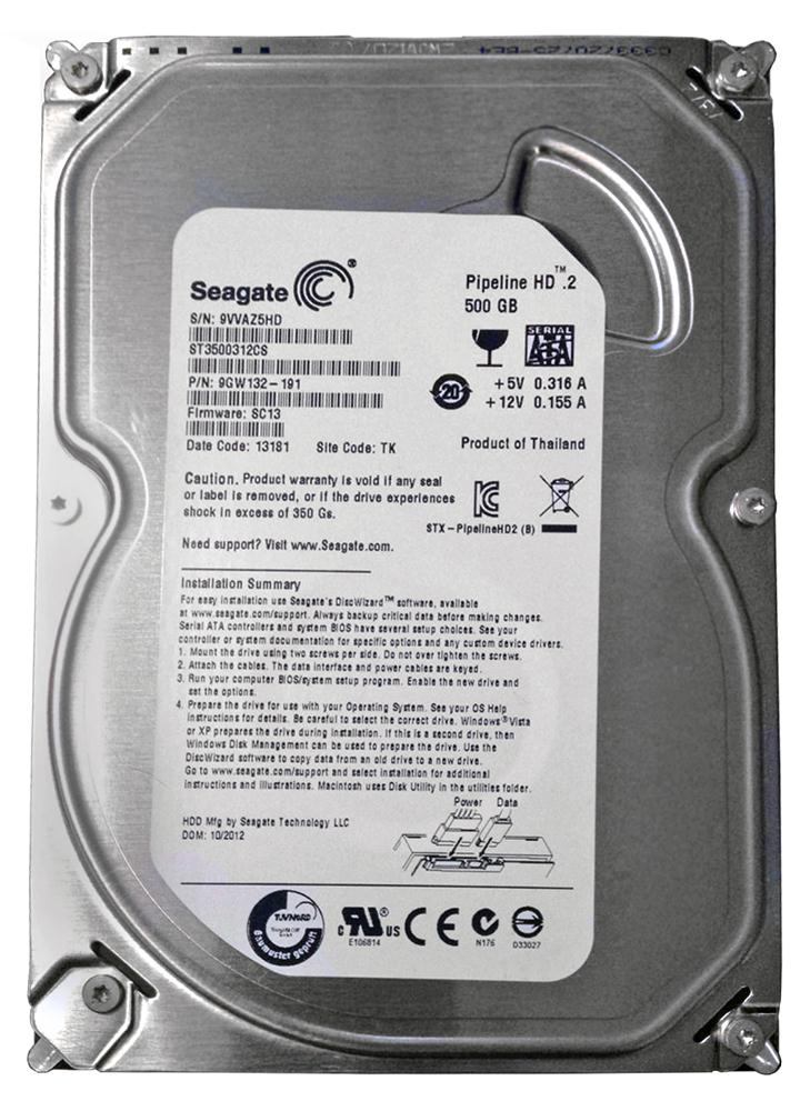 ST3500312CS | Seagate 500GB 5900RPM SATA Gbps 3.5 8MB Cache Pipeline Hard Drive